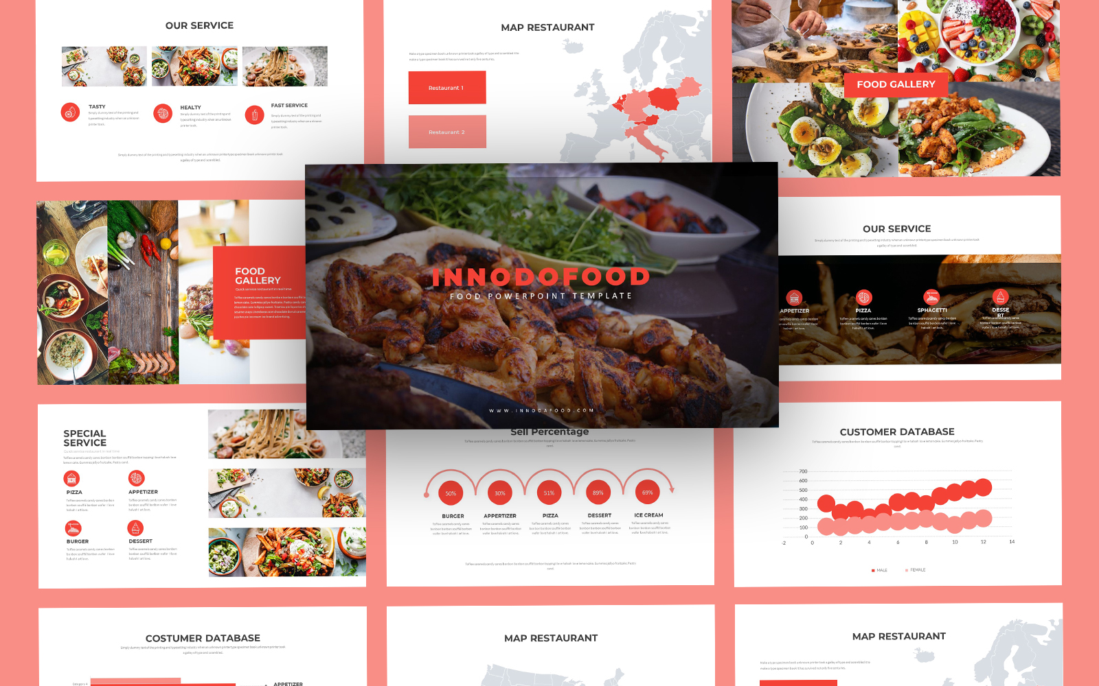 Indifood Food Culinary PowerPoint Template