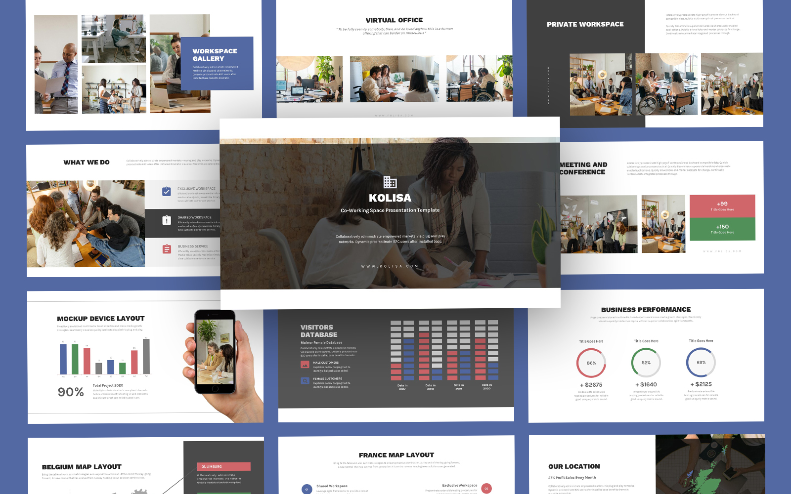 Kolisa Coworking Business Google Slides Template