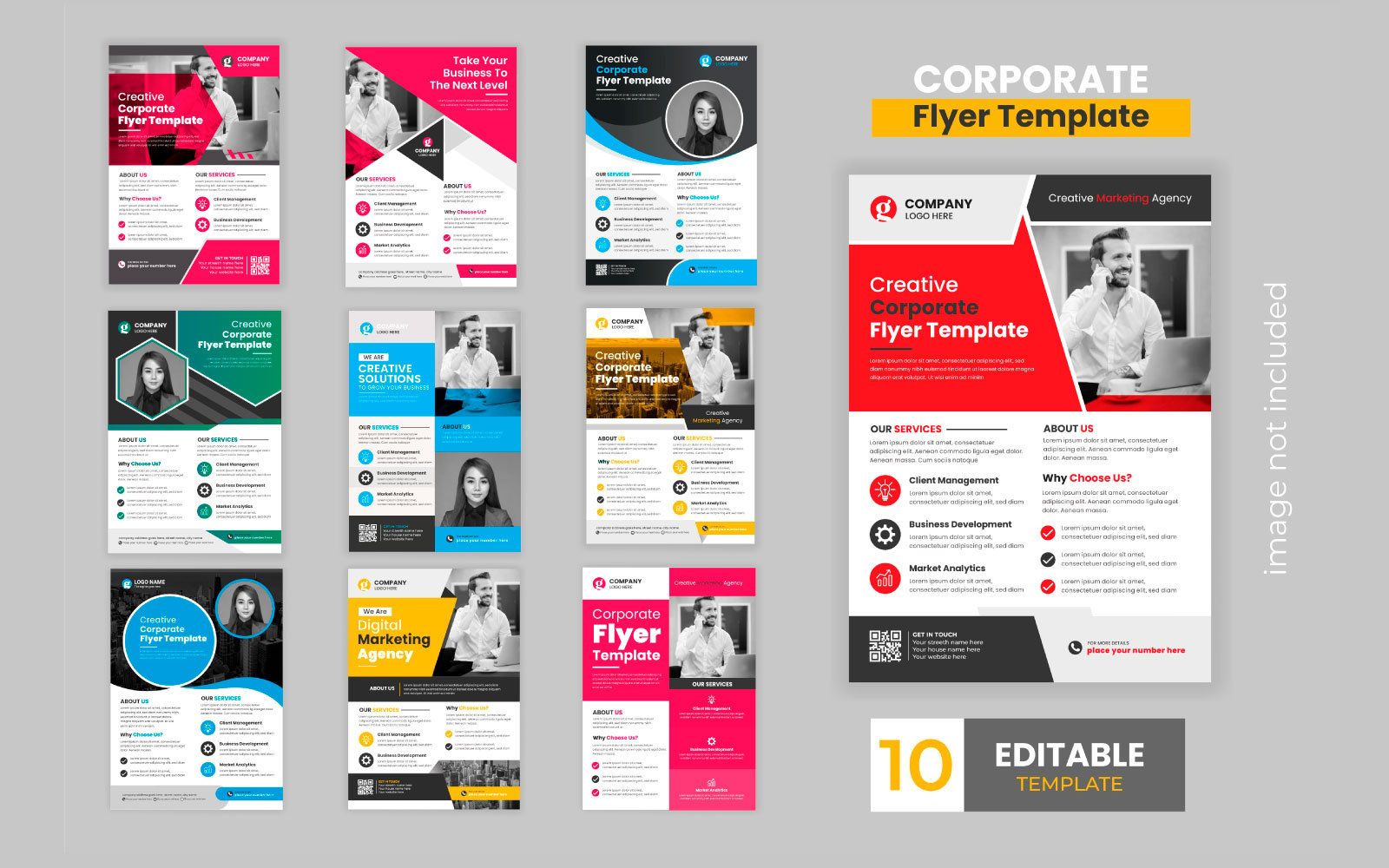 Corporate  business flyer template design flyer template or Creative business event flyer design