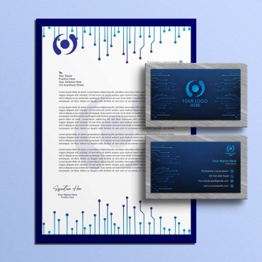 Technology Letterhead Corporate Identity 302196