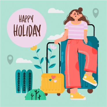 Girl Holiday Illustrations Templates 302373