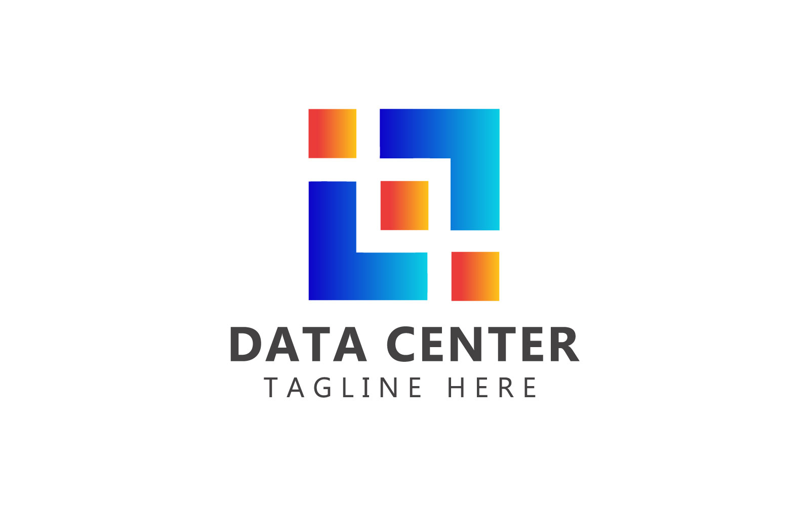 Data Center Logo And Database Hosting Logo Template