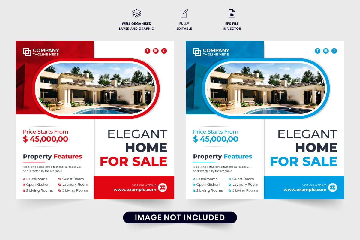 Real estate marketing template design