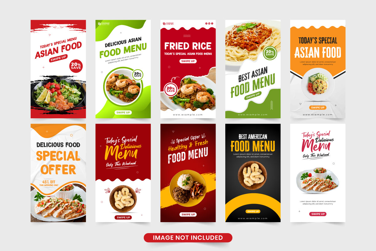 Food menu social media story design