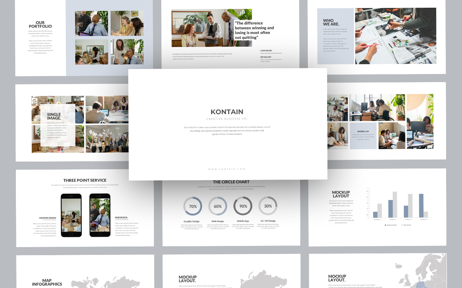 Kontain Minimal Business PowerPoint Template