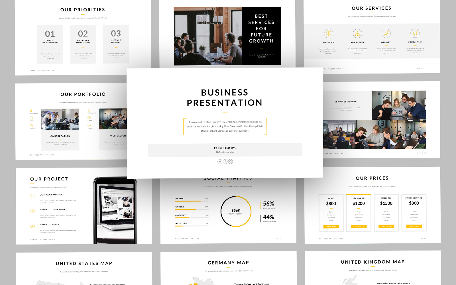 BizDoe Business PowerPoint Template