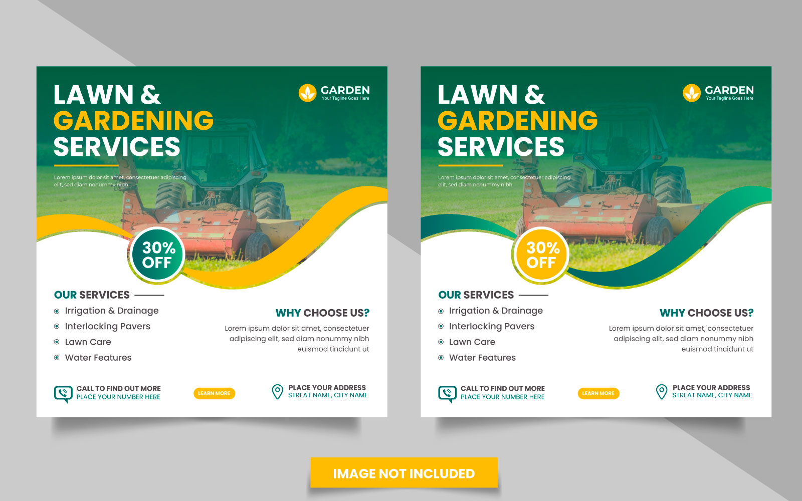 Vector agricultural and farming services social media post and lawn mower  social media banner