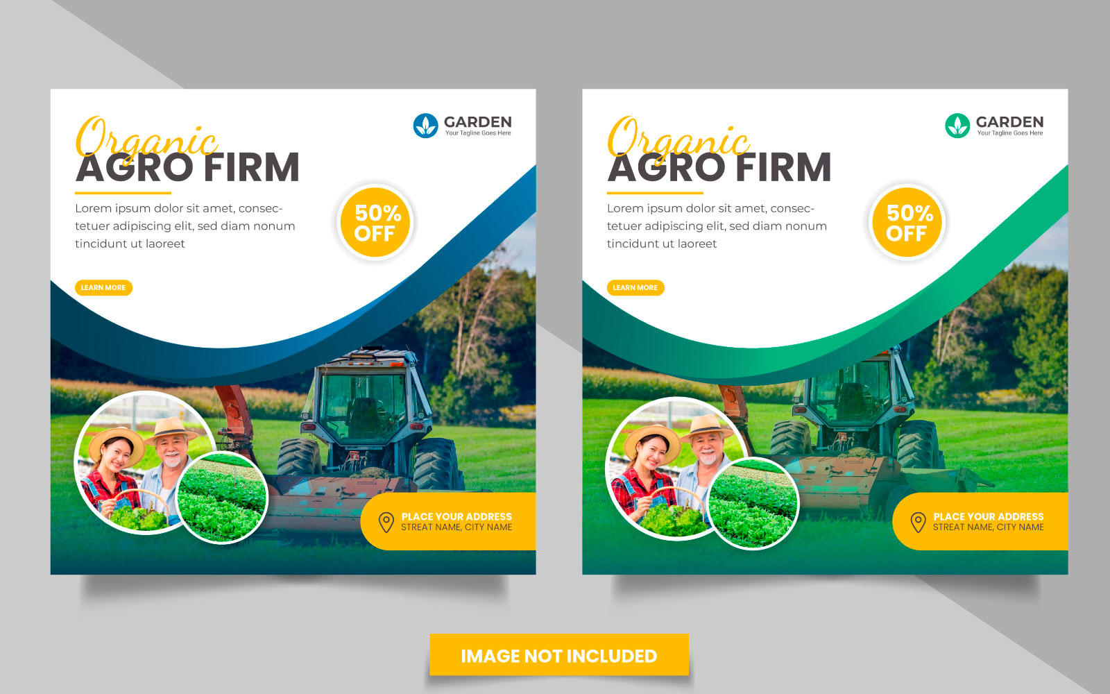 Agricultural and farming services social media post and social media banner design