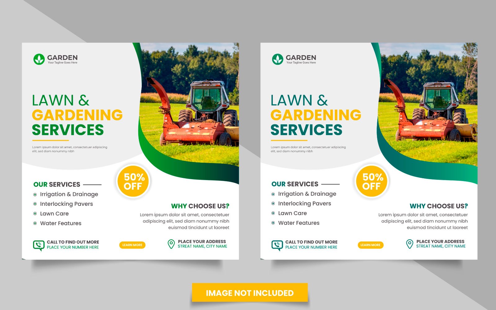 Vector agricultural and farming services social media post design