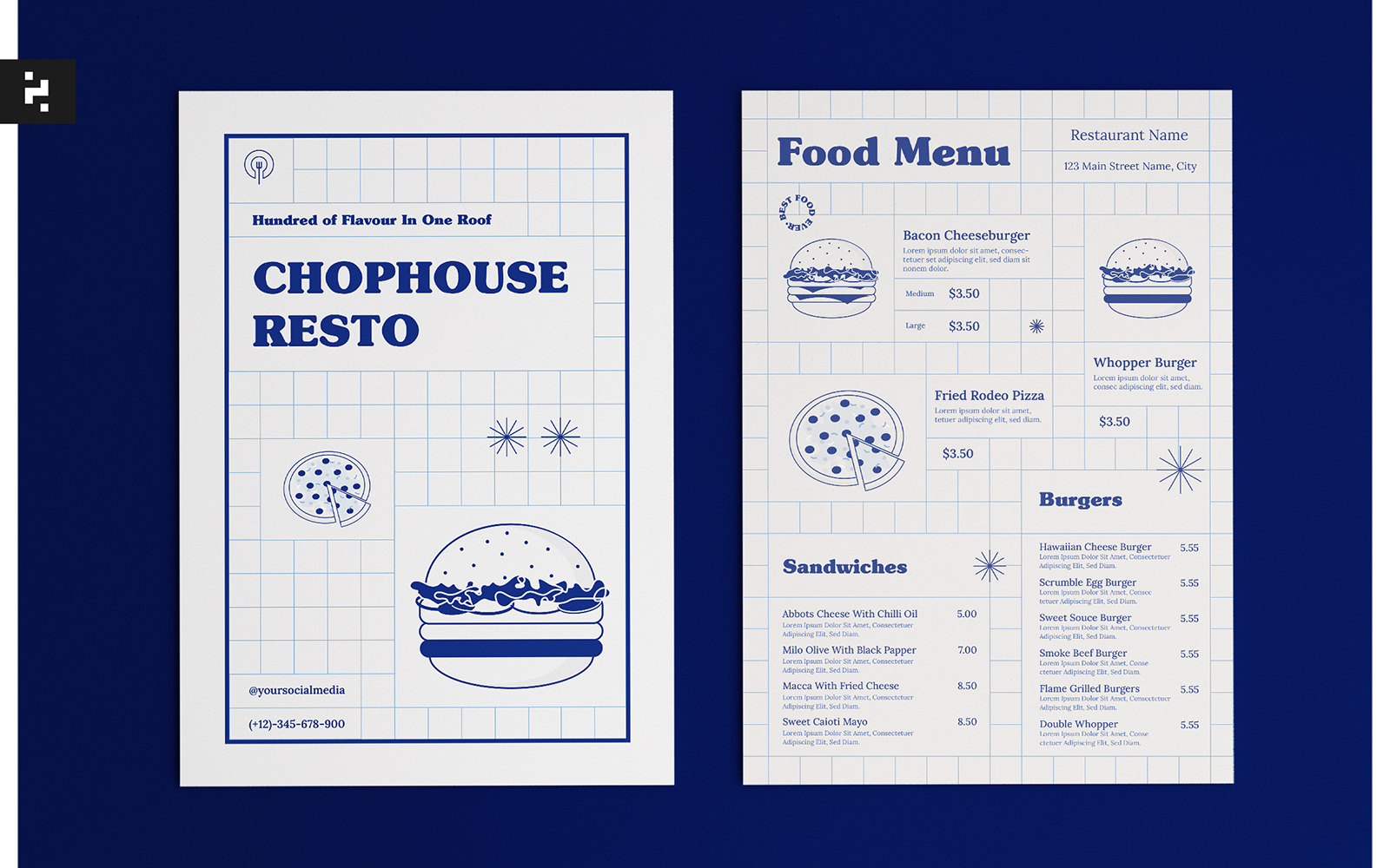 Fast Food Minimal Menu Template