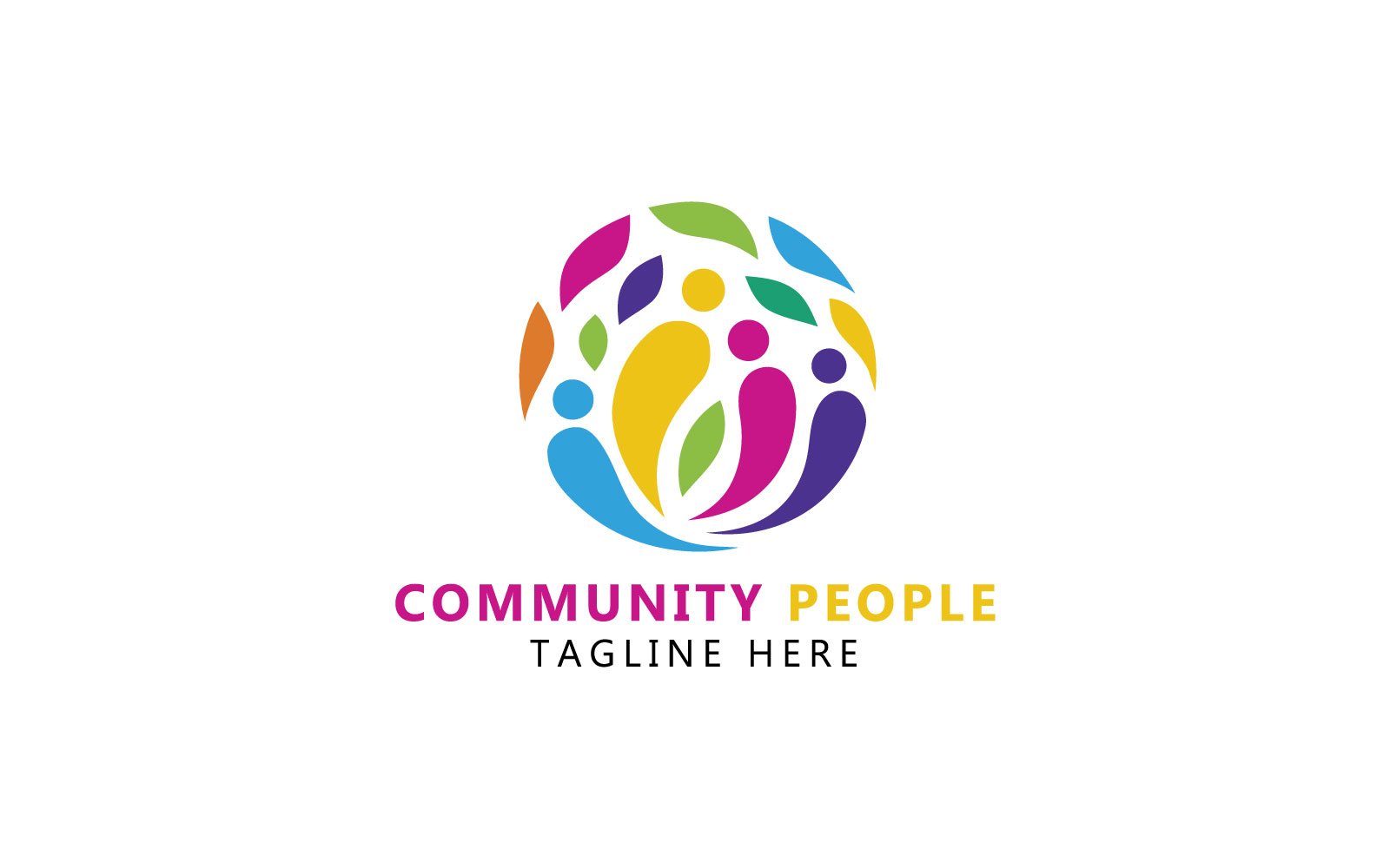 Creative People Logo And Community People Logo Template