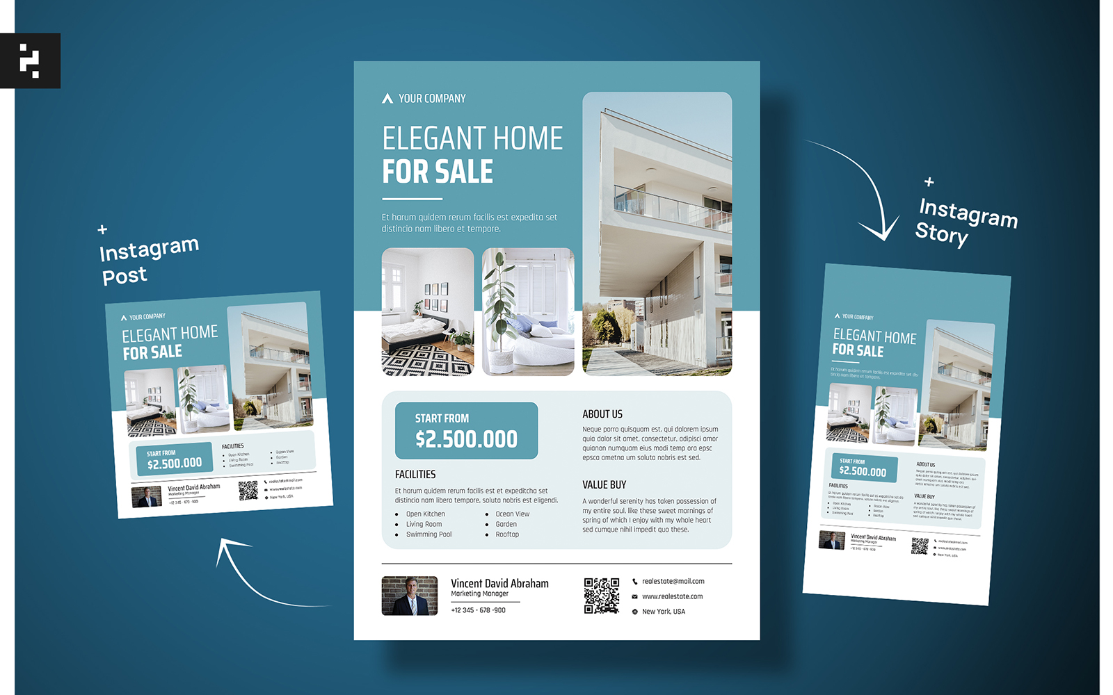 Modern Clean Real Estate Flyer