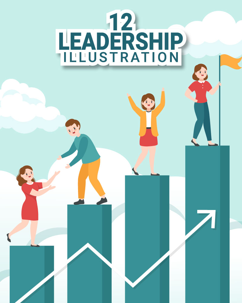 12 Business Leadership Illustration