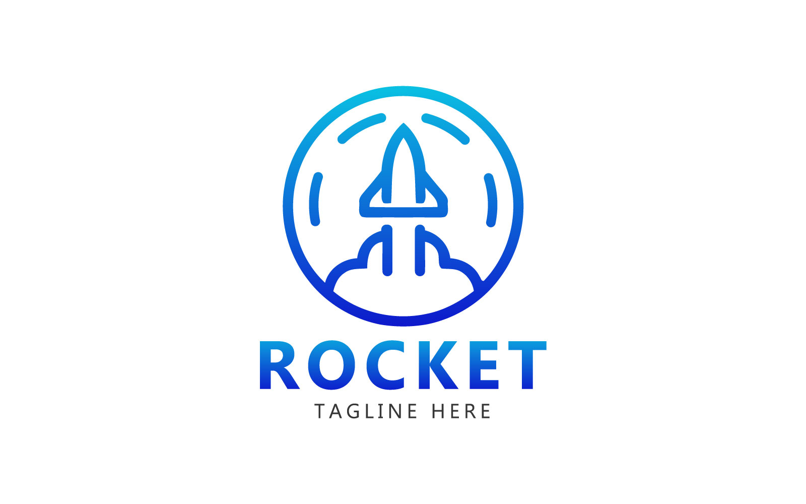 Rocket Logo And Startup Rocket Space Ship Logo Template