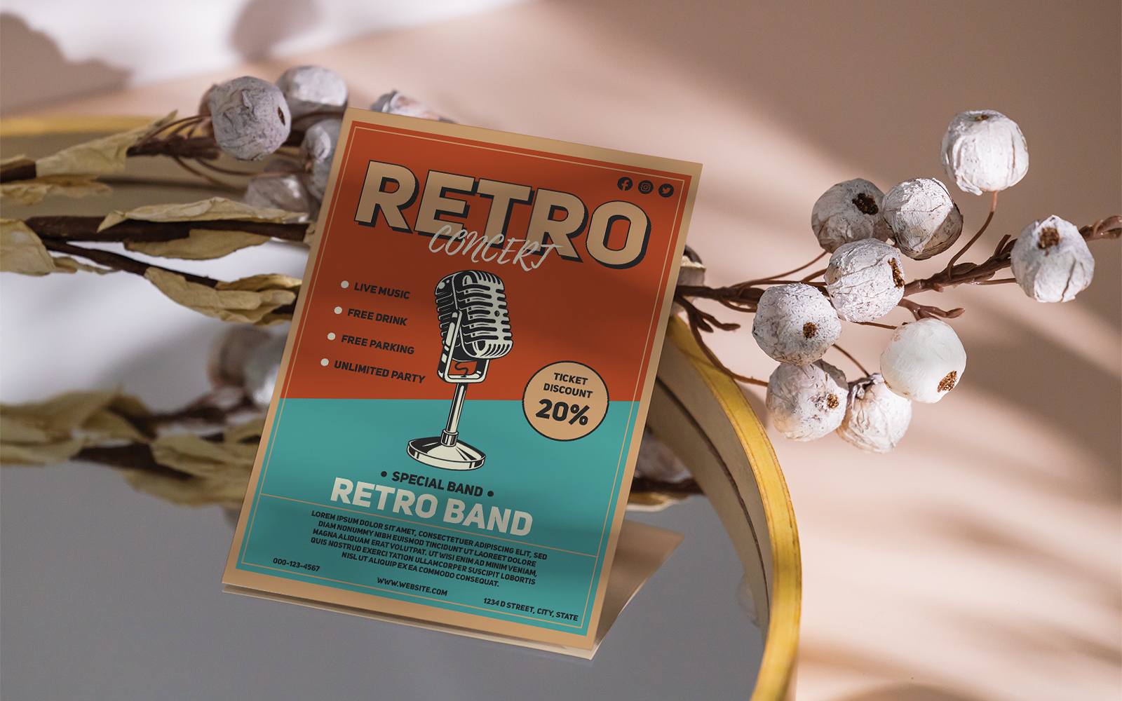 Retro Concert Flyer Template