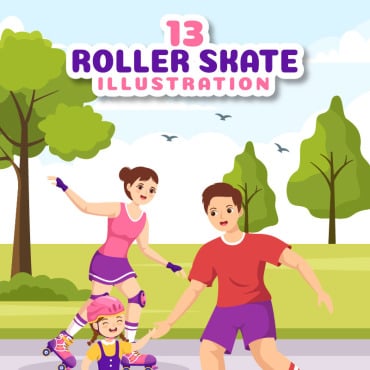 Skate Roller Illustrations Templates 304220