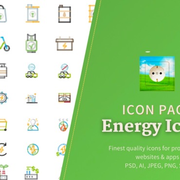 Energy Fossil Icon Sets 304239