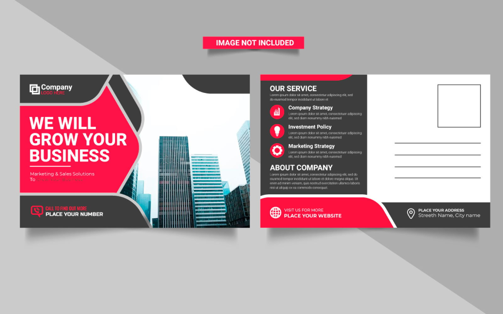 Corporate postcard design template. amazing and modern postcard design. Postcard design