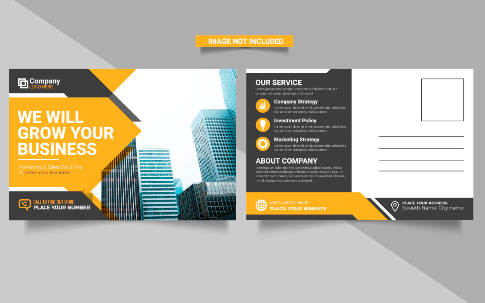 Corporate postcard design template. amazing and modern postcard design