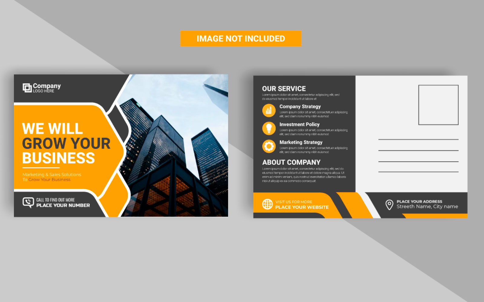 Corporate postcard design template. amazing and modern postcard design. Postcard design concept