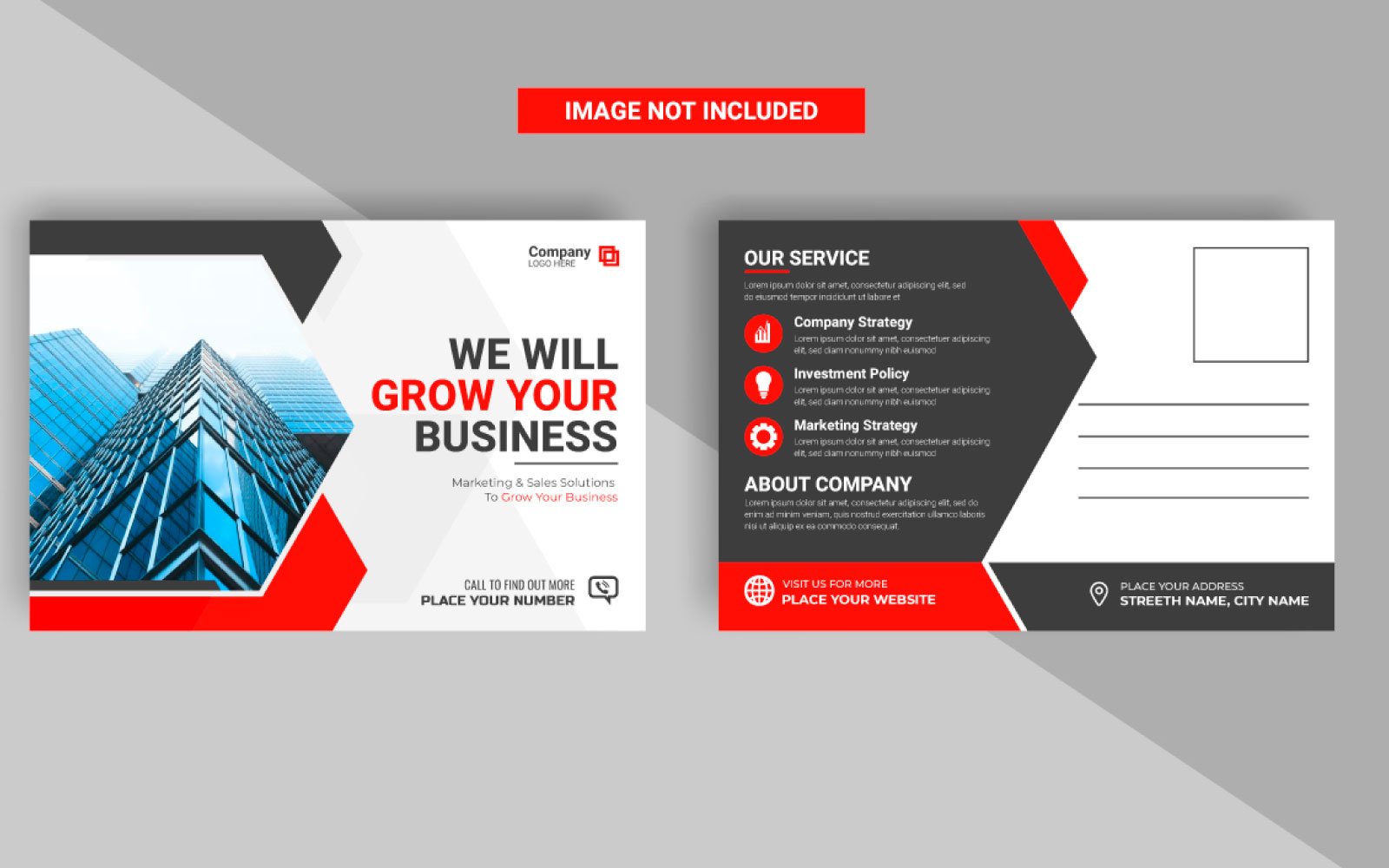 Corporate postcard design template. amazing and modern postcard designs