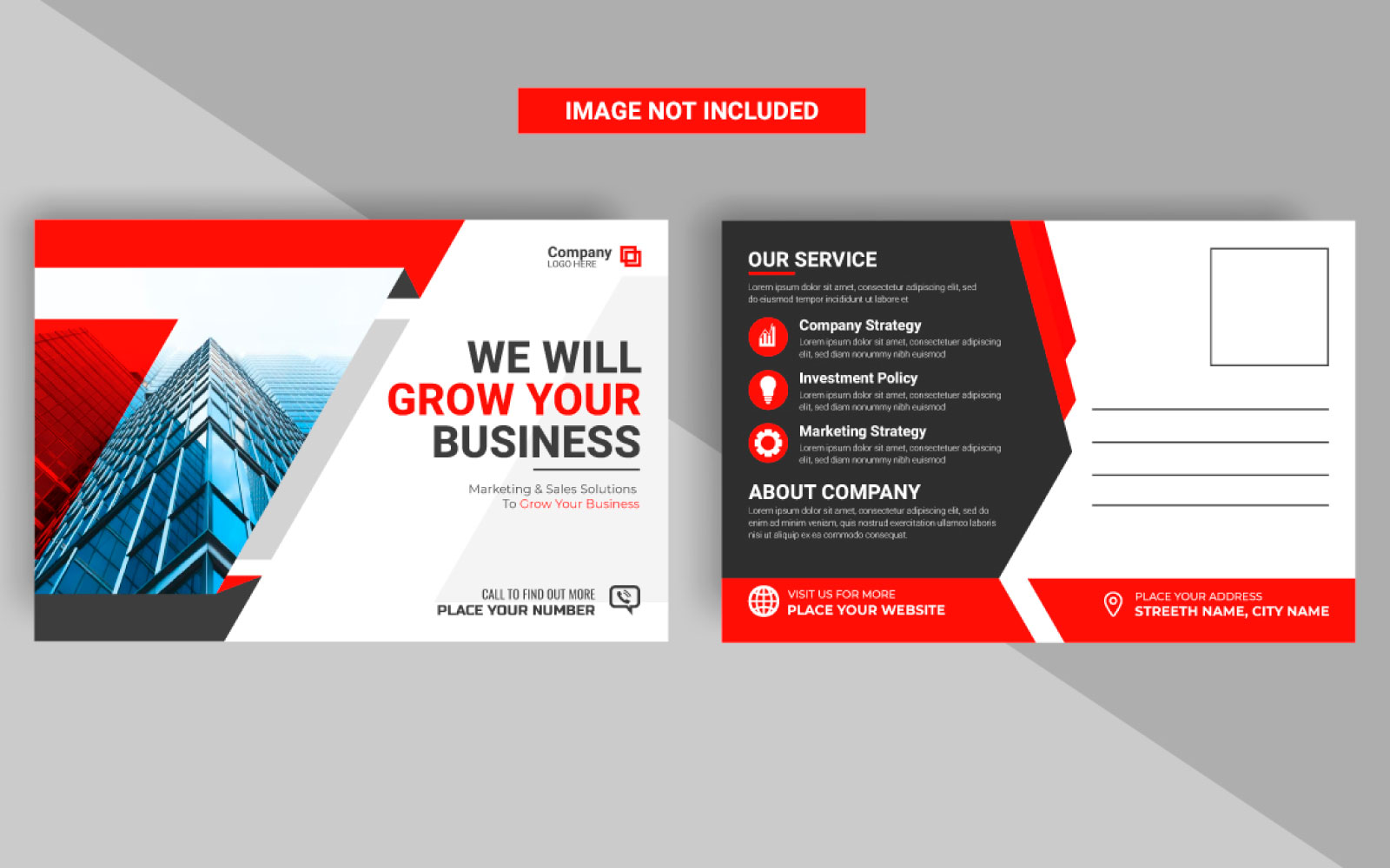 Corporate postcard design template. amazing and modern postcard  vector design