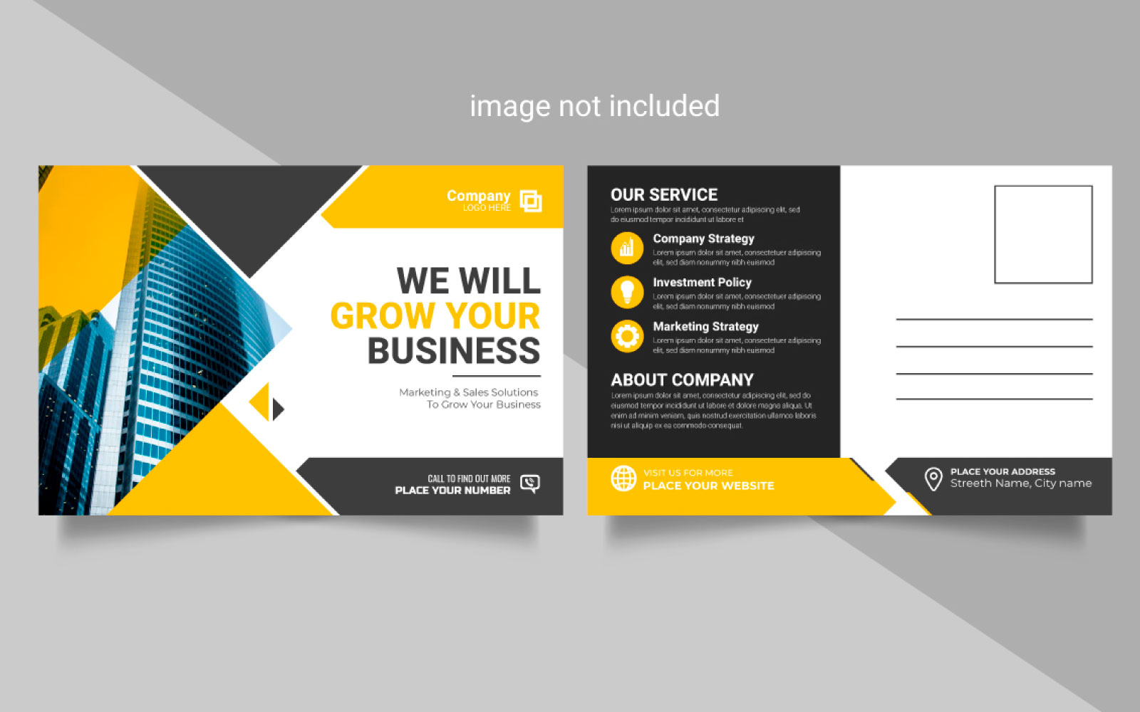 Corporate postcard design template. amazing and modern postcard design vector design