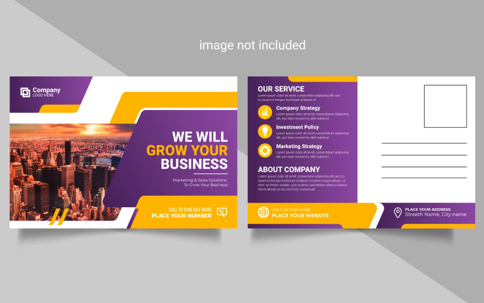 Corporate postcard design template. amazing and modern postcard design template