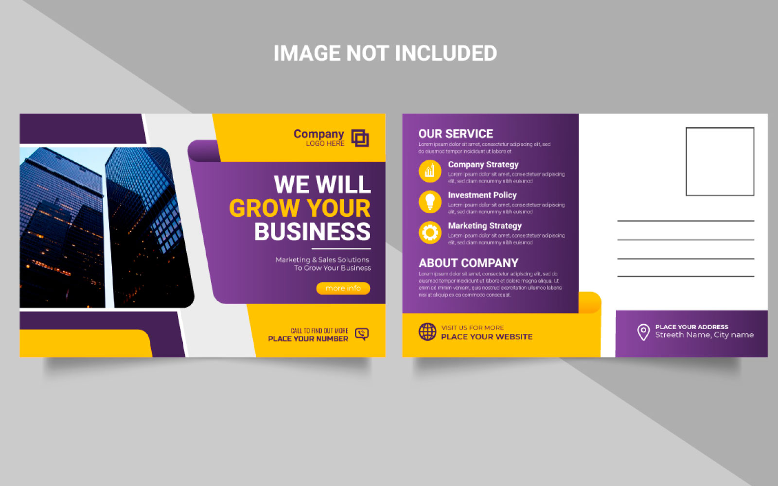 Postcard design template. amazing and modern postcard design. Postcard design template Vector