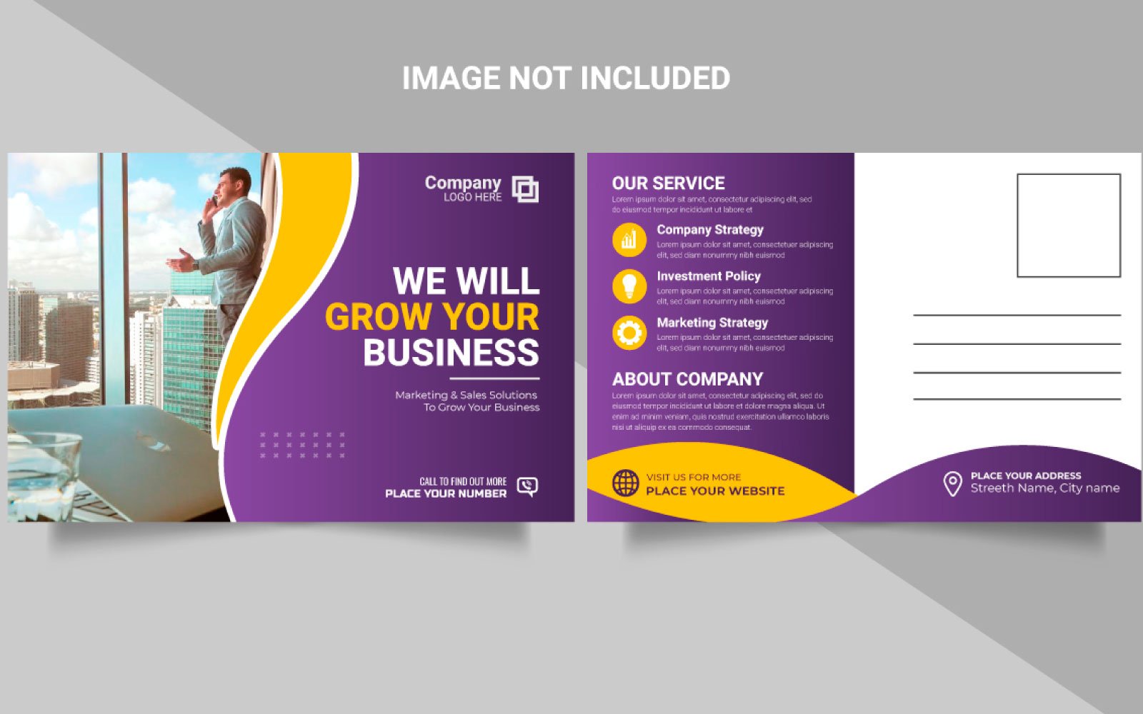 Corporate postcard design template. amazing and modern postcard template