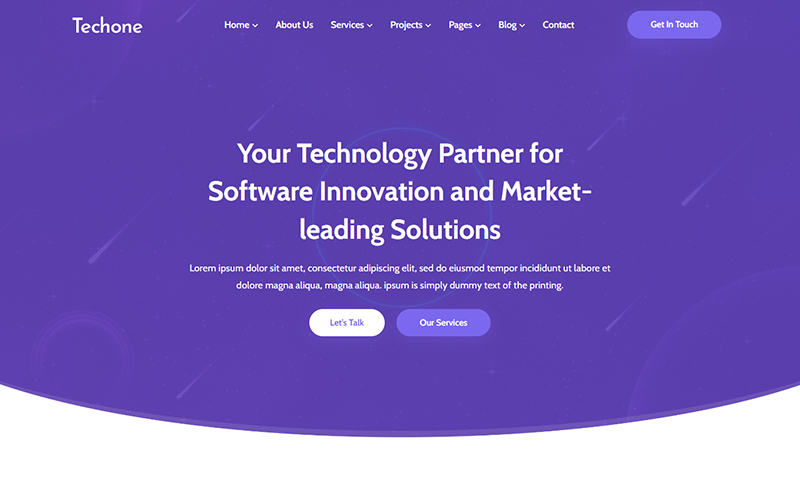 Techone - Software & IT Solutions Services HTML5 Template