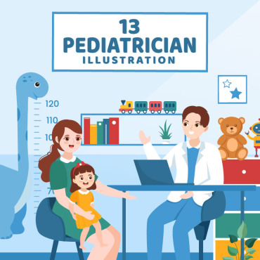 Pediatrics Doctor Illustrations Templates 304358