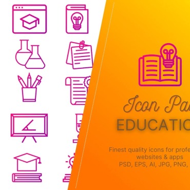 Learning School Icon Sets 304371