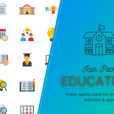 Learning School Icon Sets 304375