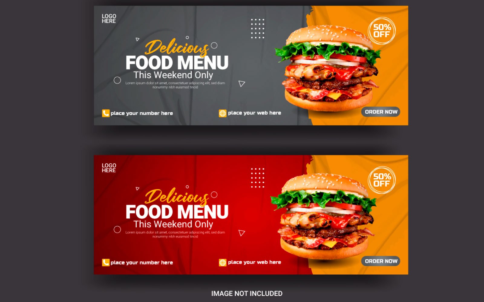 Food Social media cover banner advertising discount sale