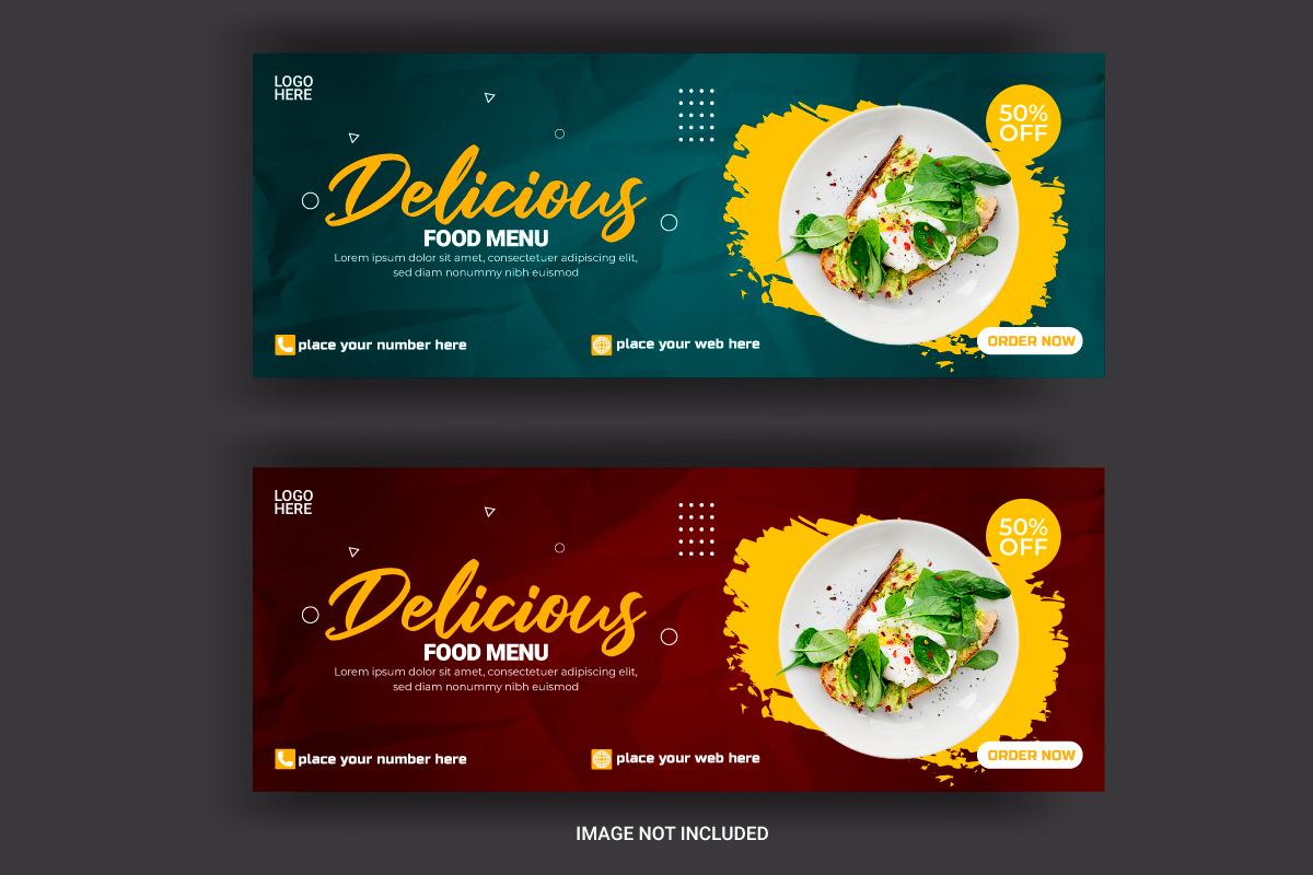 Food Social media cover banner advertising discount  post