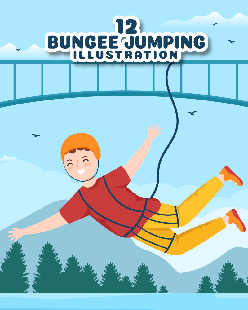12 Bungee Jumping Illustration