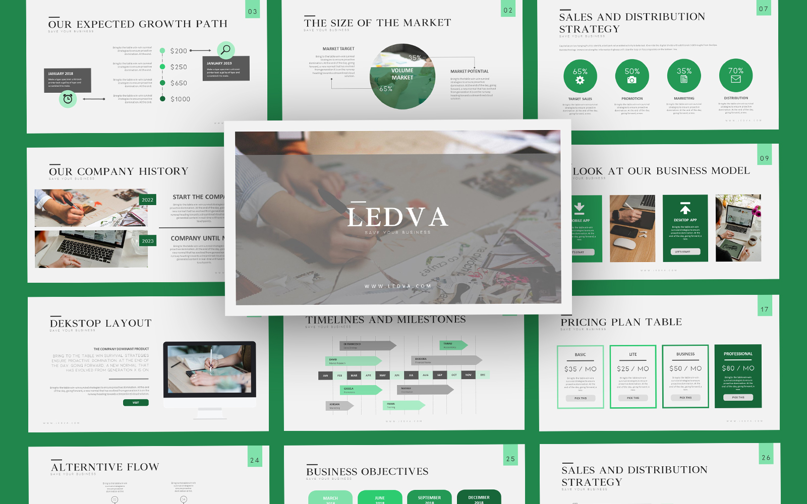 Ledva Business Pitch Deck Keynote Template