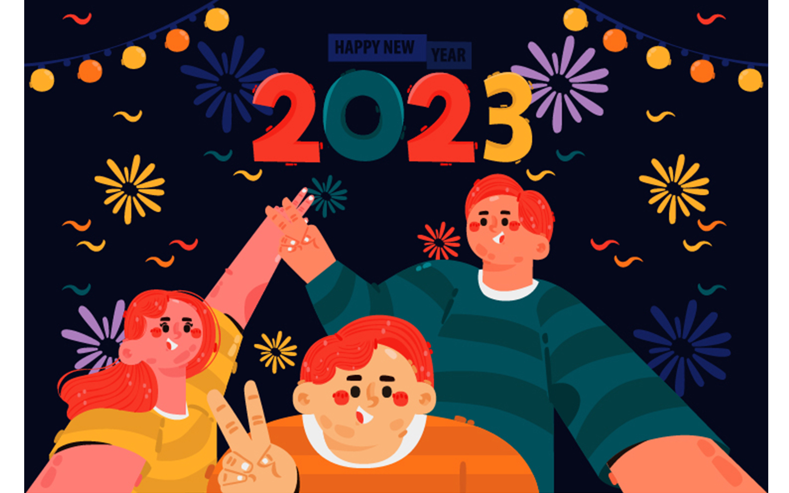 New Year Eve Celebration Background Illustration