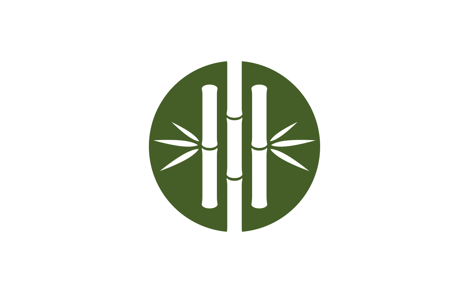 Green Bamboo Logo  vector illustration Design V1