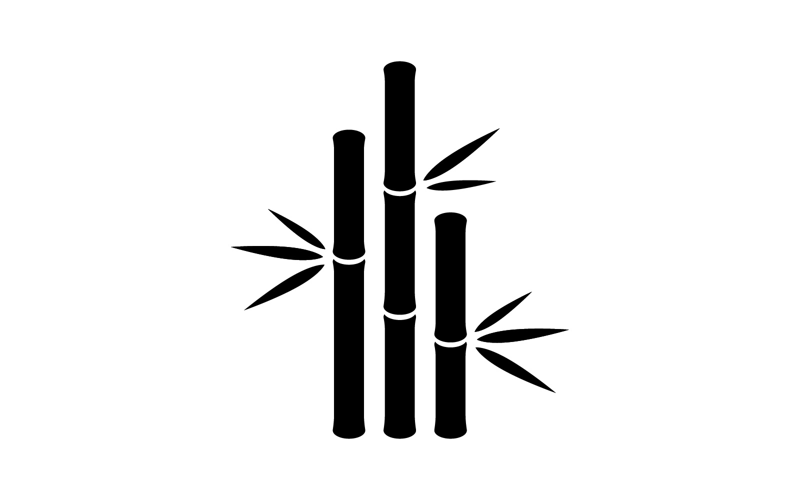 Green Bamboo Logo  vector illustration Design V7
