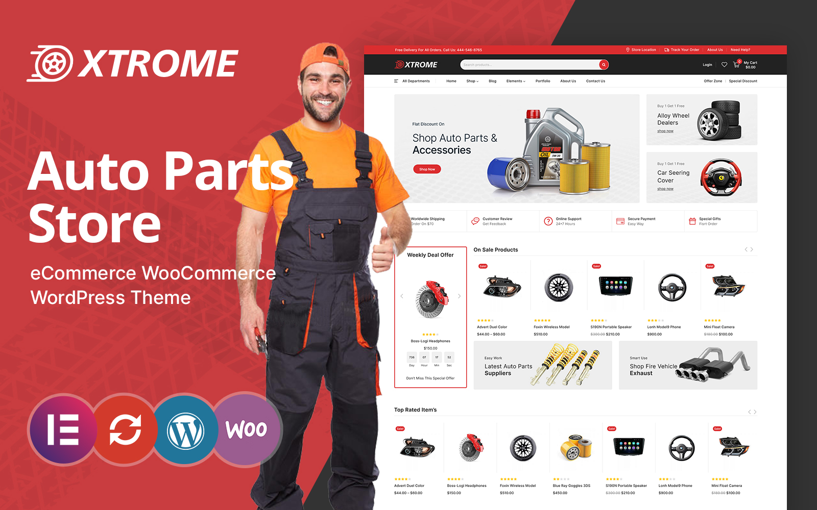 Xtrome - Auto & Spare Parts Store WooCommerce Theme