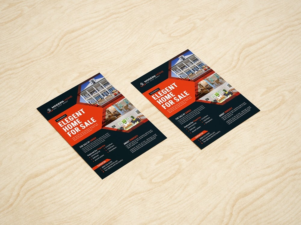 Modern And Clean  Real Estate Flyer Design Templates