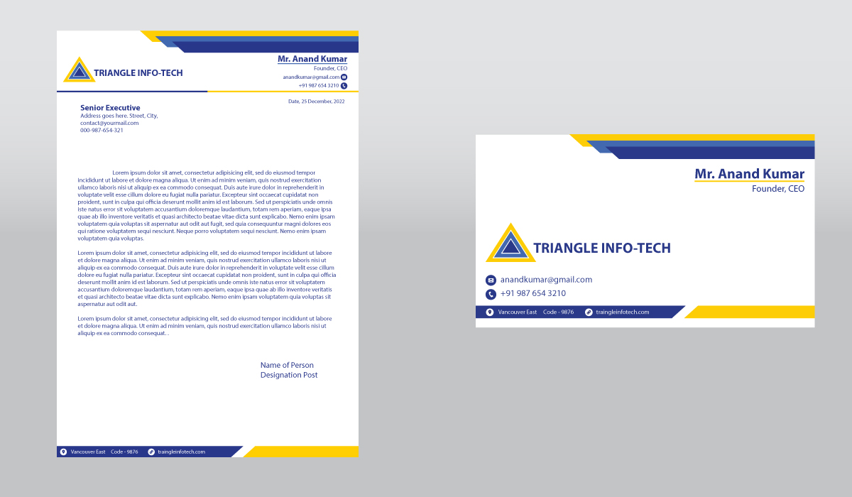 Business Letterhead and Business Card Template