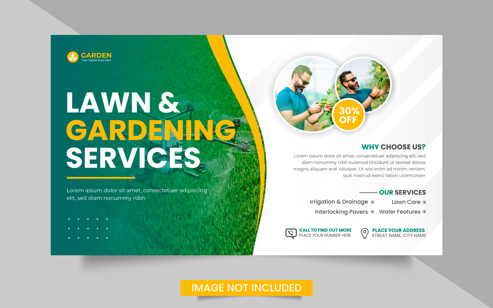 Agriculture service web banner bundle or lawn mower gardening landscaping banner  vector  design