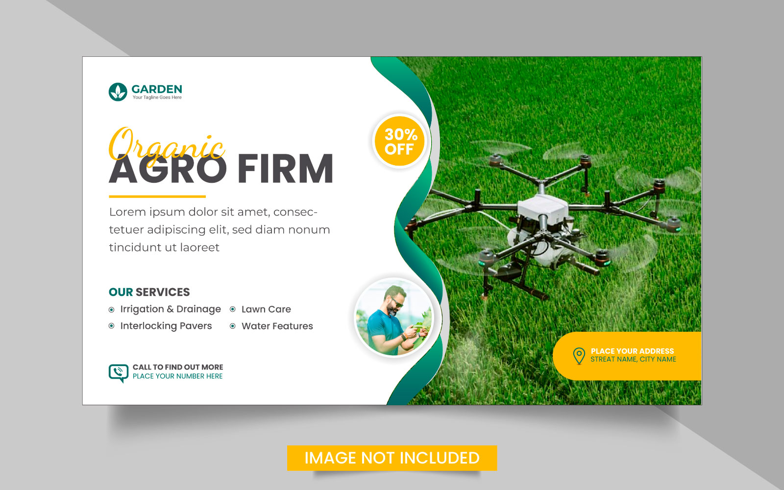 Agriculture service web banner  design bundle or lawn mower gardening landscaping banner