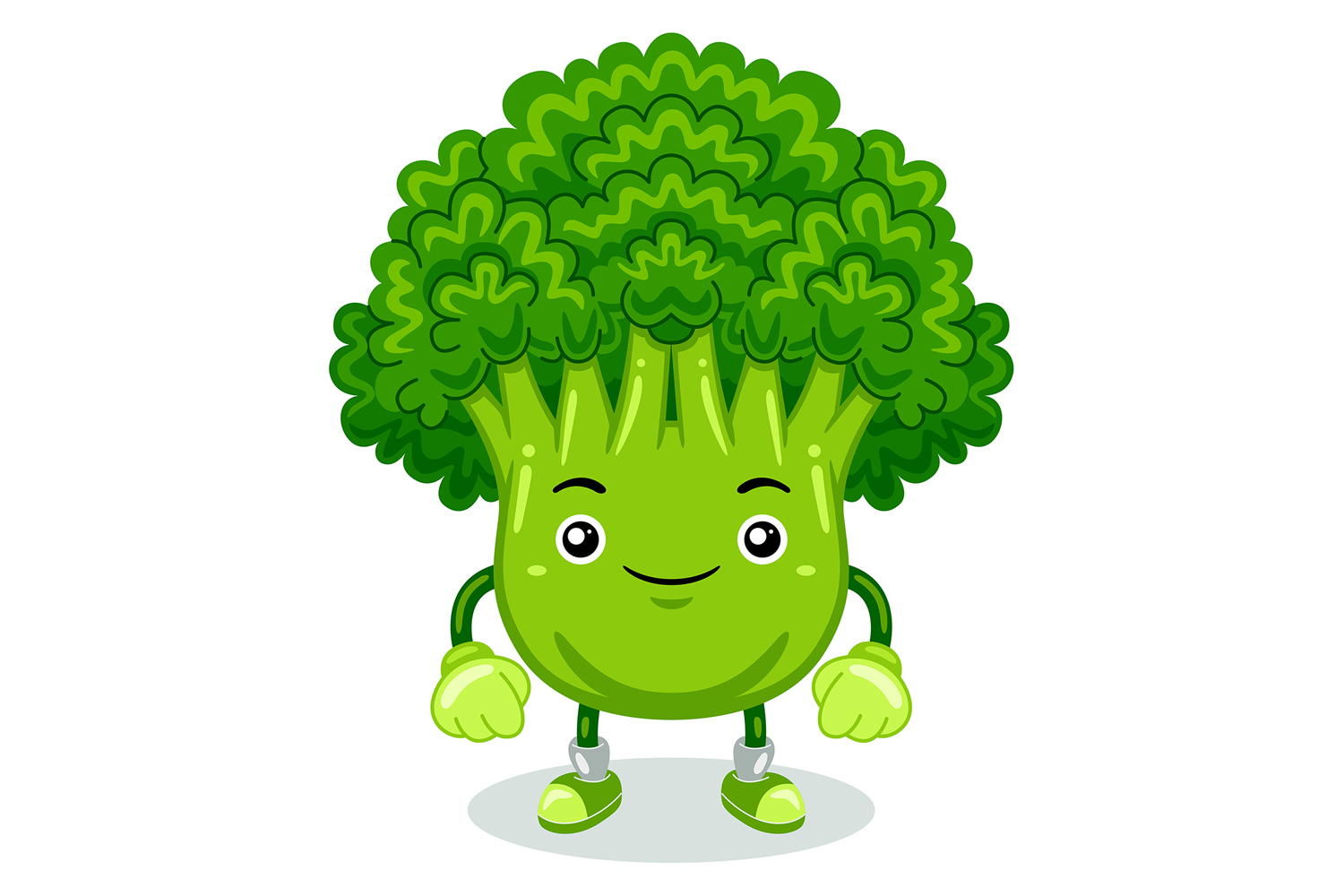 Broccoli Mascot Character Vector Illustration