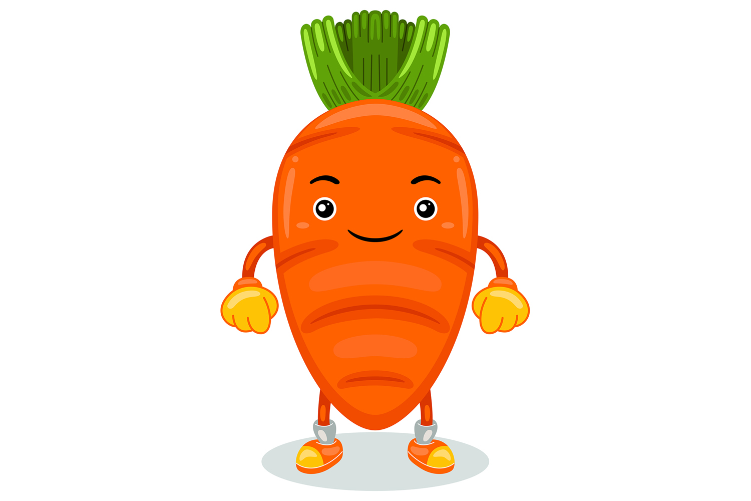 Carrot Mascot Character Vector Illustration