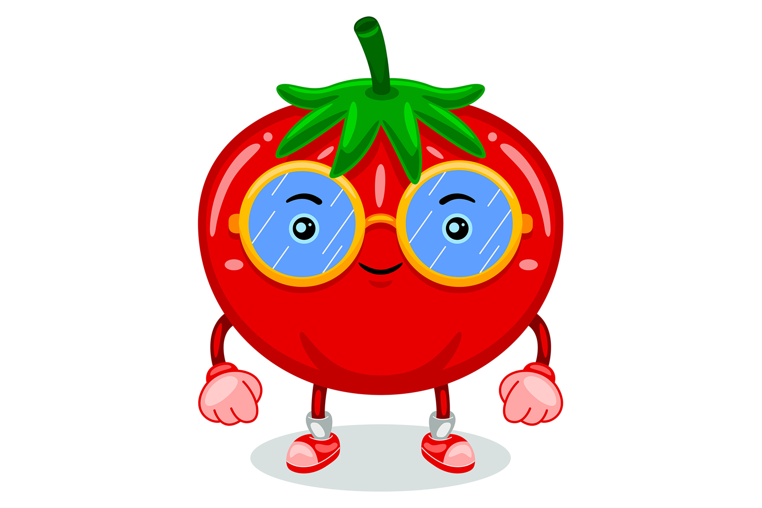 Tomato Mascot Character Vector Illustration