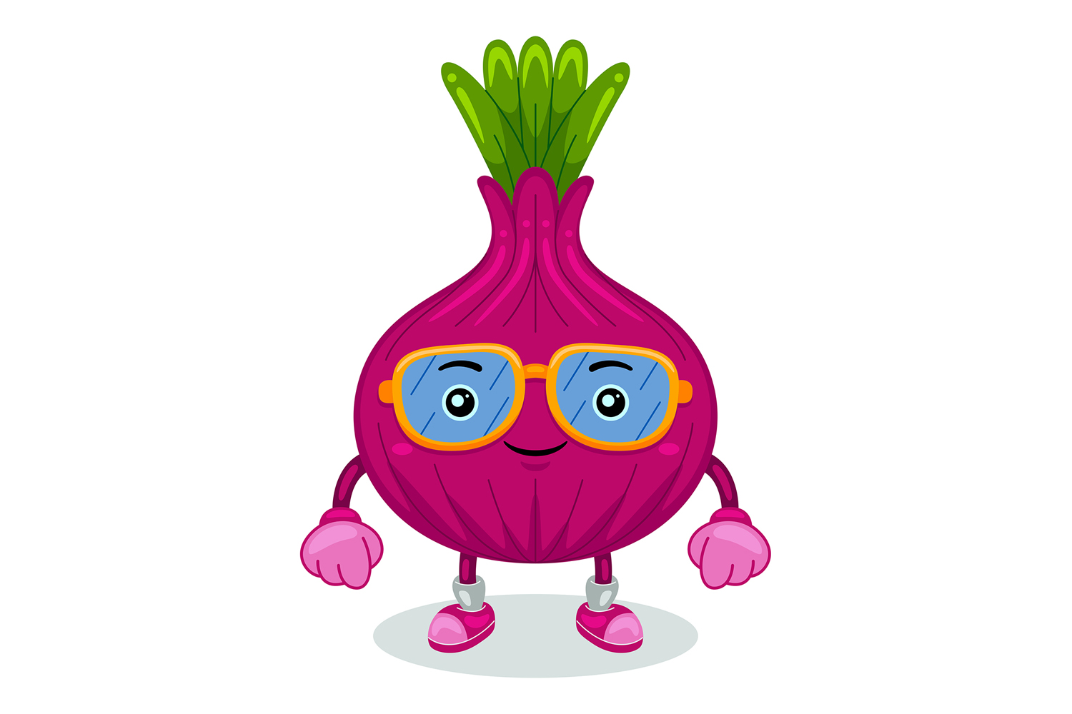 Onion Mascot Character Vector Illustration